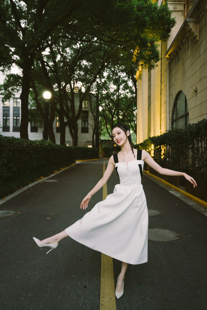 Mini French Dress Midi Party White Dress