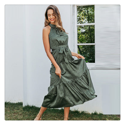 Printed trad midi dress